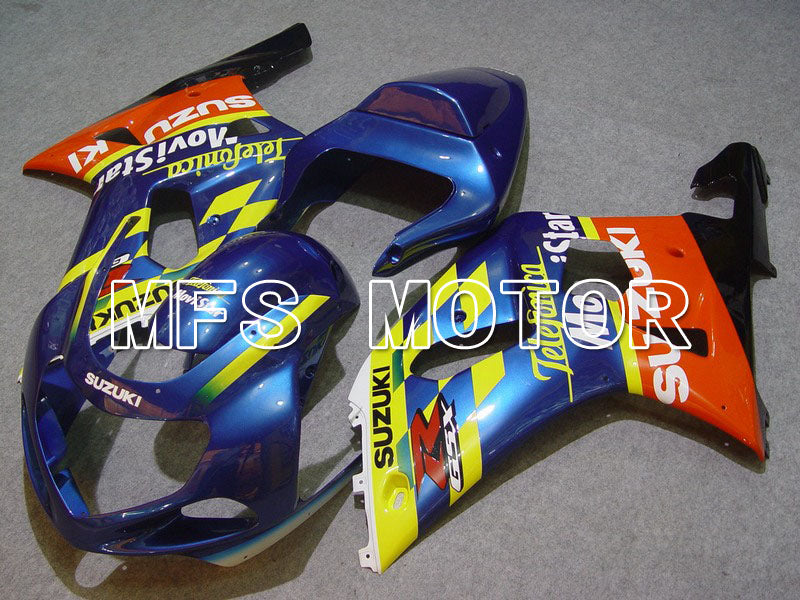 Suzuki GSXR750 2000-2003 Injection ABS Fairing - Movistar - Orange Blue Yellow - MFS7033
