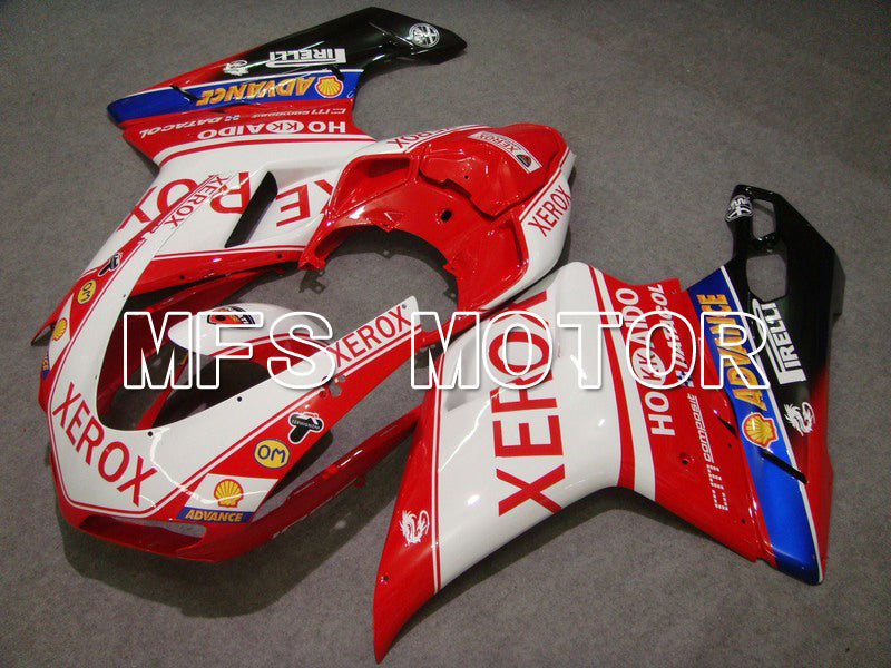 Carénage ABS injecté Ducati 848 / 1098 / 1198 2007-2011 - Xerox - Rouge Blanc - MFS4781