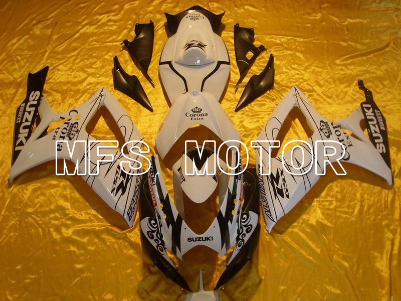 Suzuki GSXR600 GSXR750 2006-2007 Injection ABS Fairing - Corona - Black White - MFS4865