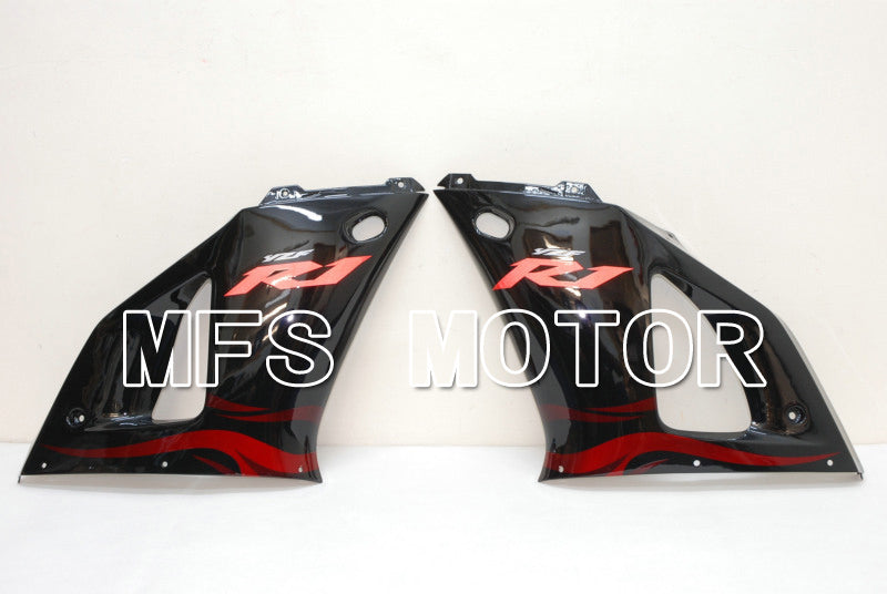 Yamaha YZF-R1 2000-2001 Injection ABS verkleidung - Flamme - Schwarz Rot - MFS4874