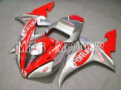 Yamaha YZF-R1 2002-2003 Injection ABS verkleidung - Fortuna - Rot Silber - MFS4964