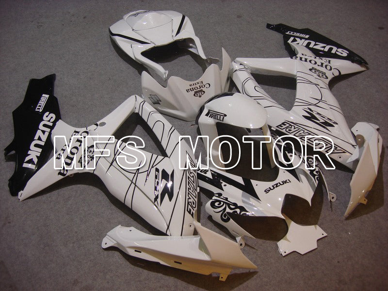 Suzuki GSXR600 GSXR750 2008-2010 Injection ABS Fairing - Corona - Black White - MFS5031