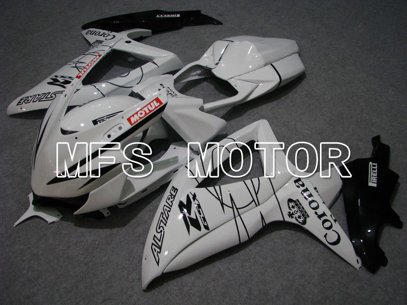 Suzuki GSXR600 GSXR750 2008-2010 Injection ABS Fairing - Corona - Black White - MFS5032