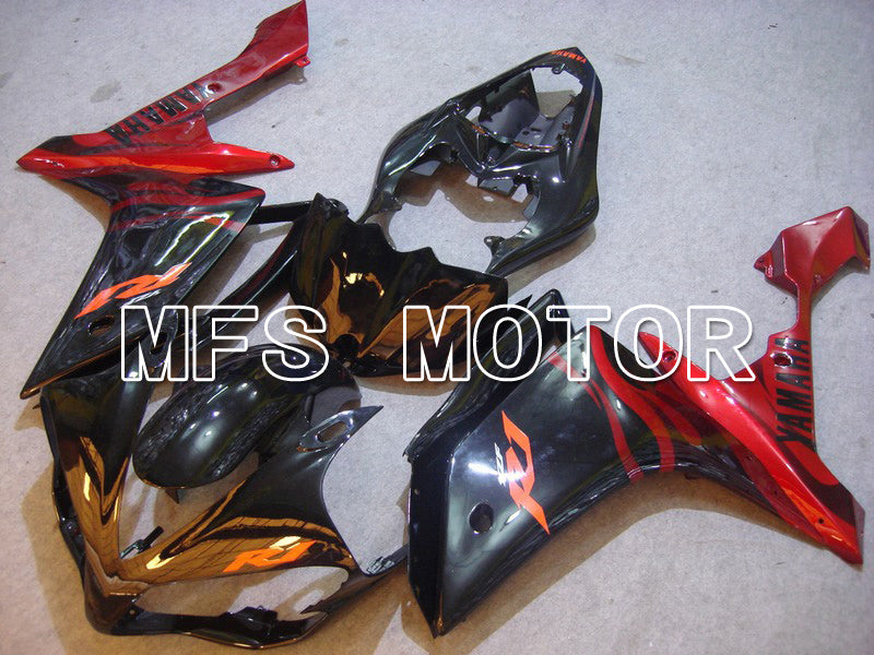 Carénage ABS injecté Yamaha YZF-R1 2007-2008 - Flamme - Rouge Noir - MFS5062