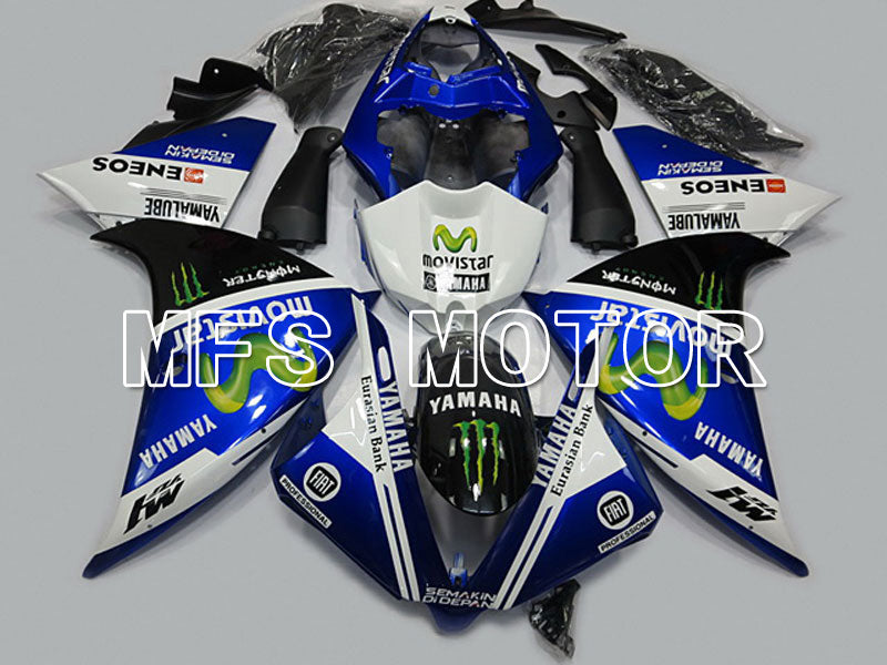 Yamaha YZF-R1 2009-2011 Injection ABS verkleidung - Monster - Schwarz Blau - MFS5125