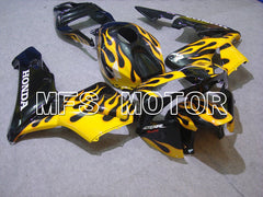 Honda CBR600RR 2003-2004 ABS-Einspritzverkleidung - Flamme - Gelb Schwarz - MFS5192