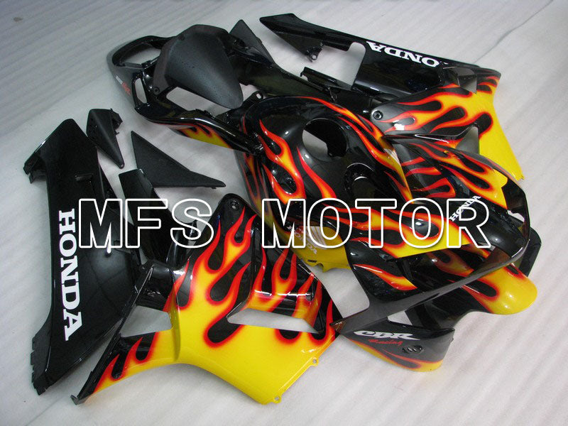 Honda CBR600RR 2003-2004 ABS-Einspritzverkleidung - Flamme - Gelb Schwarz - MFS5196