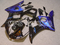 Yamaha YZF-R6 2003-2004 Injection ABS Fairing - Flame - Blue Black - MFS5213
