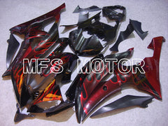 Yamaha YZF-R6 2008-2016 Injection ABS verkleidung - Flamme - Rot Schwarz - MFS5379