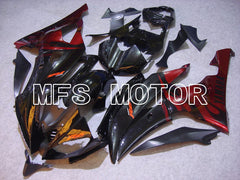 Yamaha YZF-R6 2008-2016 Injection ABS verkleidung - Flamme - Rot Schwarz - MFS5380