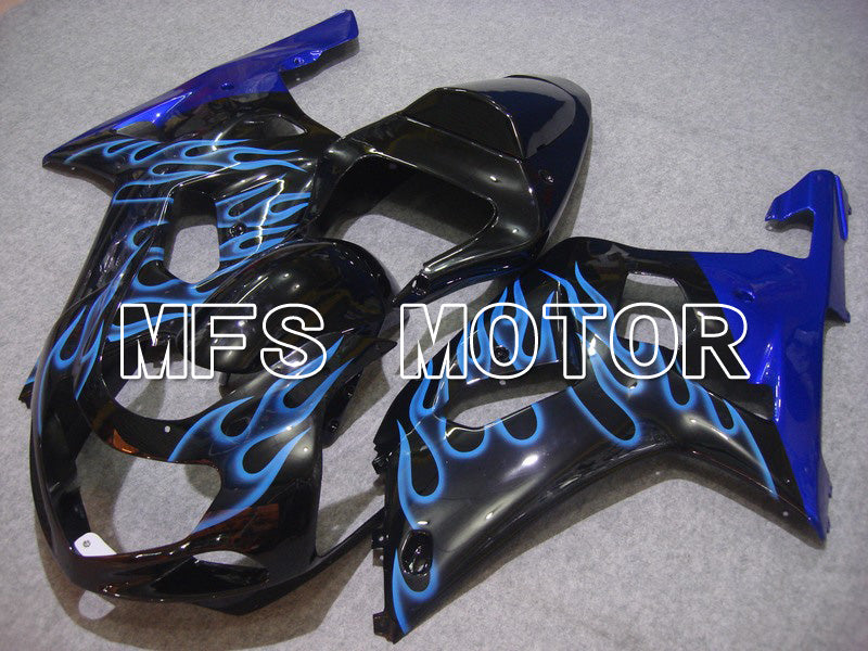 Suzuki GSXR1000 2000-2002 Injection ABS Fairing - Flame - Black Blue - MFS5419