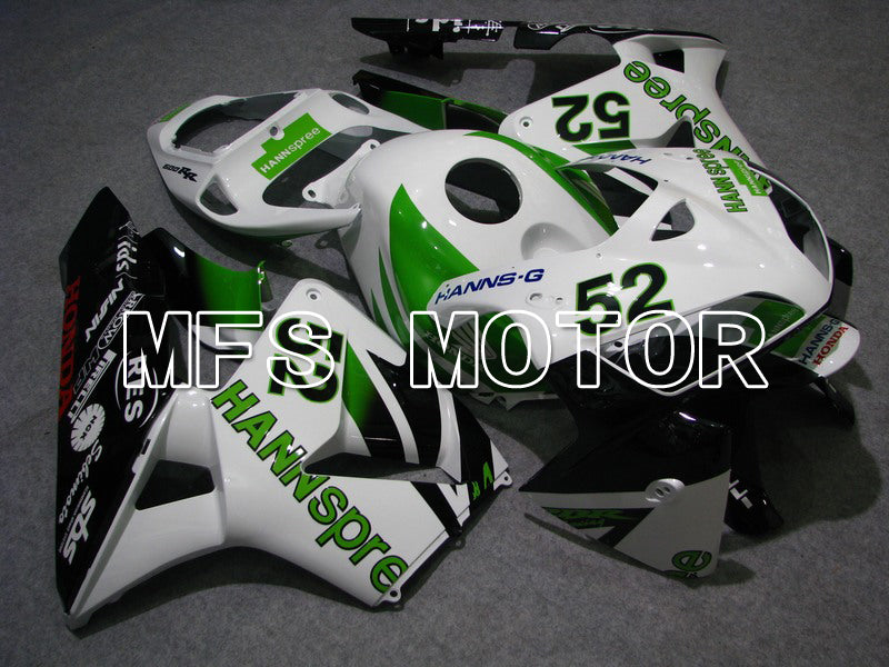 Carénage ABS injecté Honda CBR600RR 2005-2006 - HANN Spree - Noir Blanc Vert - MFS5435
