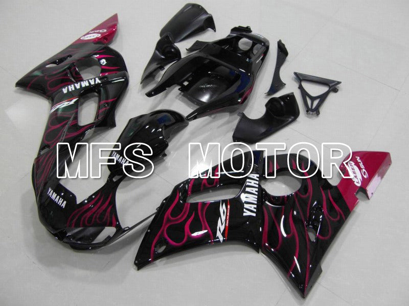 Yamaha YZF-R6 1998-2002 Injection ABS Fairing - Flame - Black Pink - MFS5462