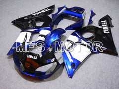 Yamaha YZF-R6 1998-2002 Injection ABS verkleidung - Factory Style - Schwarz Blau Weiß - MFS5476