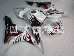 Carénage ABS injecté Honda CBR600RR 2007-2008 - Flamme - Blanc Rouge - MFS5626