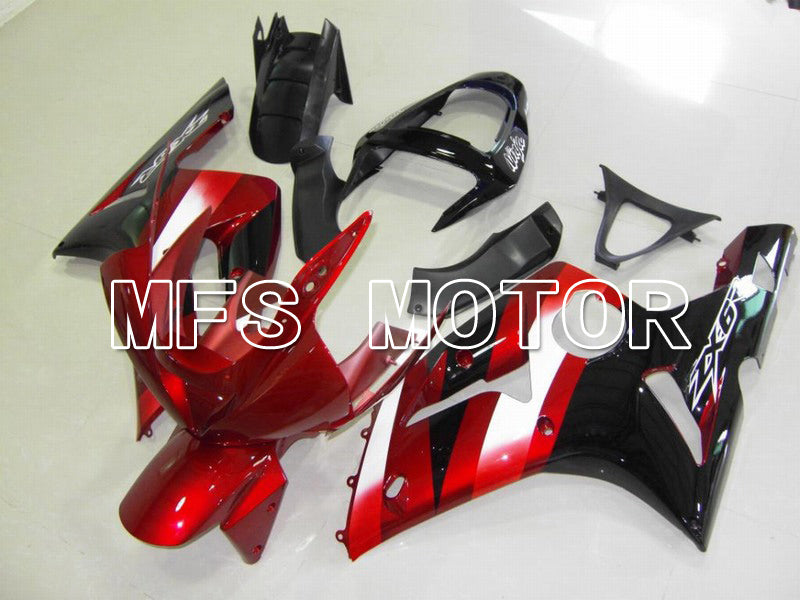 Carénage ABS injecté Kawasaki NINJA ZX6R 2003-2004 - Style usine - Noir Rouge - MFS5650