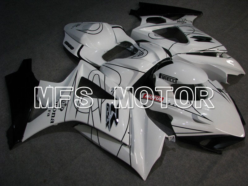 Suzuki GSXR1000 2007-2008 Injection ABS Fairing - Corona - Black White - MFS5683