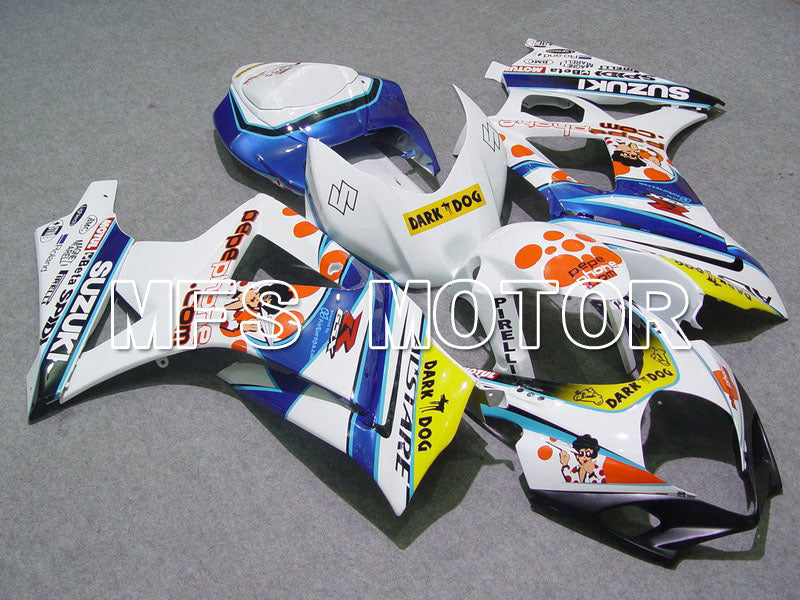 Suzuki GSXR1000 2007-2008 Injection ABS Fairing - Dark Dog - White Blue - MFS5691