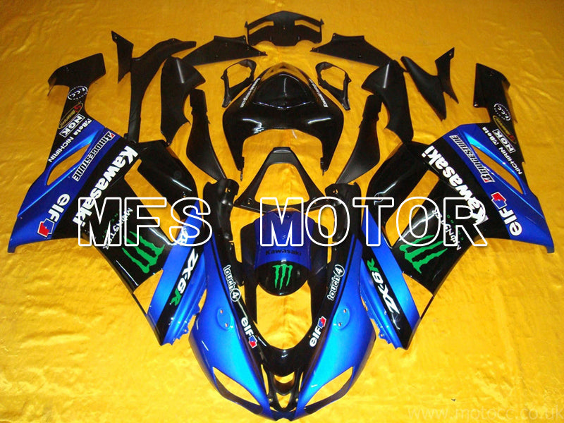 Carénage ABS injecté Kawasaki NINJA ZX6R 2007-2008 - Monster - Noir Bleu - MFS5763