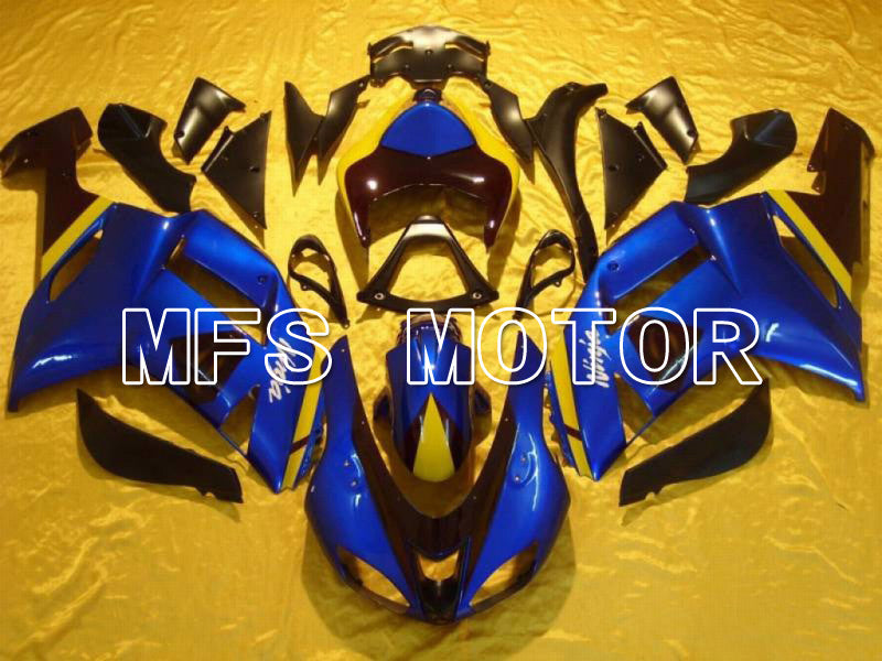Kawasaki NINJA ZX6R 2007-2008 Injection ABS Fairing - Factory Style - Black Blue - MFS5799