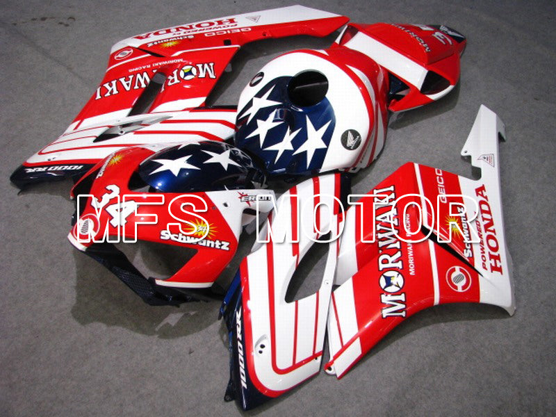 Honda CBR1000RR 2004-2005 Injection ABS verkleidung - Moriwaki - Rot Weiß - MFS5902