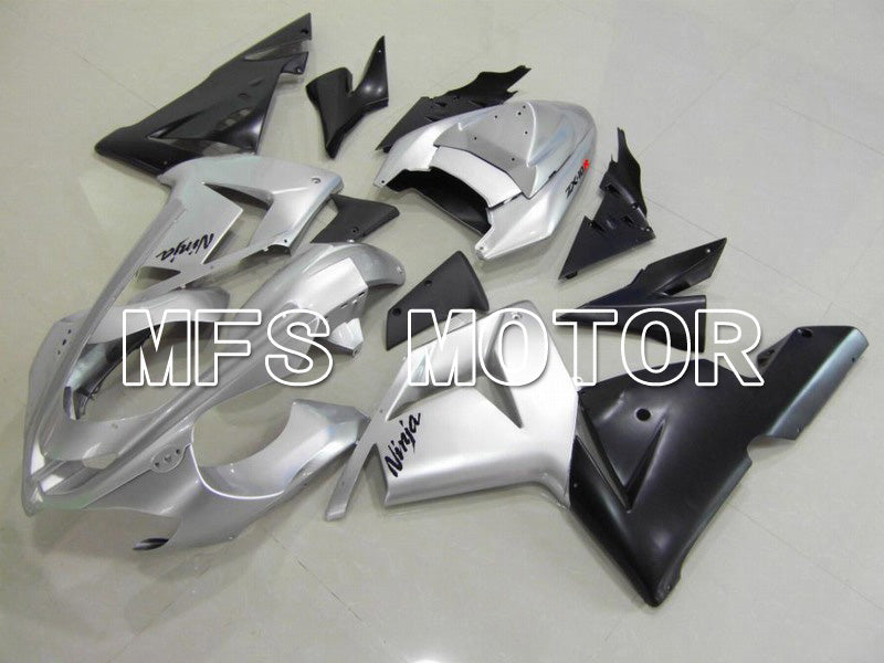 Kawasaki NINJA ZX10R 2004-2005 Injection ABS Fairing - Factory Style - Black Silver - MFS5954