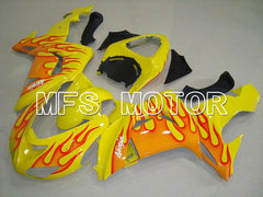 Carénage ABS injecté Kawasaki NINJA ZX10R 2006-2007 - Flamme - Jaune Rouge - MFS5981
