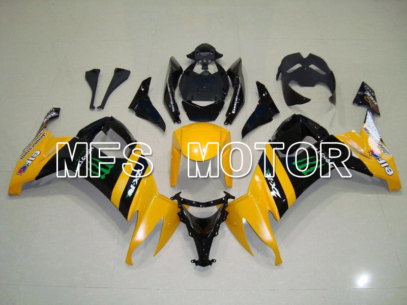 Carénage ABS injecté Kawasaki NINJA ZX10R 2008-2010 - Monster - Noir Jaune - MFS6001