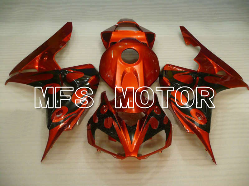 Honda CBR1000RR 2006-2007 Injection ABS verkleidung - Flamme - Schwarz Orange - MFS6030