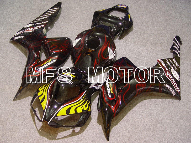 Honda CBR1000RR 2006-2007 Injection ABS verkleidung - Flamme - Schwarz Rot - MFS6038