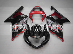 Suzuki GSXR600 2001-2003 Injection ABS Fairing - Factory Style - Black Red - MFS6422