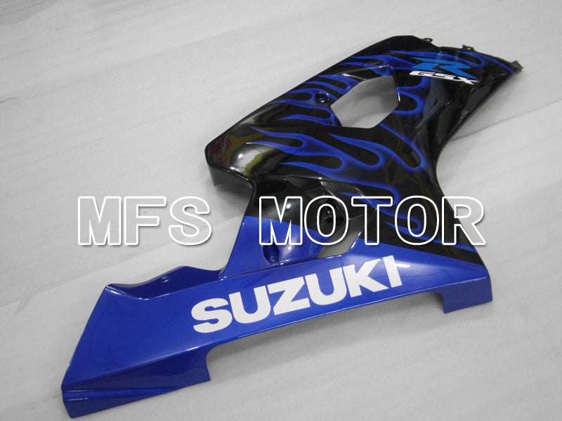 Suzuki GSXR600 GSXR750 2004-2005 Injection ABS Fairing - Flame - Black Blue - MFS6424