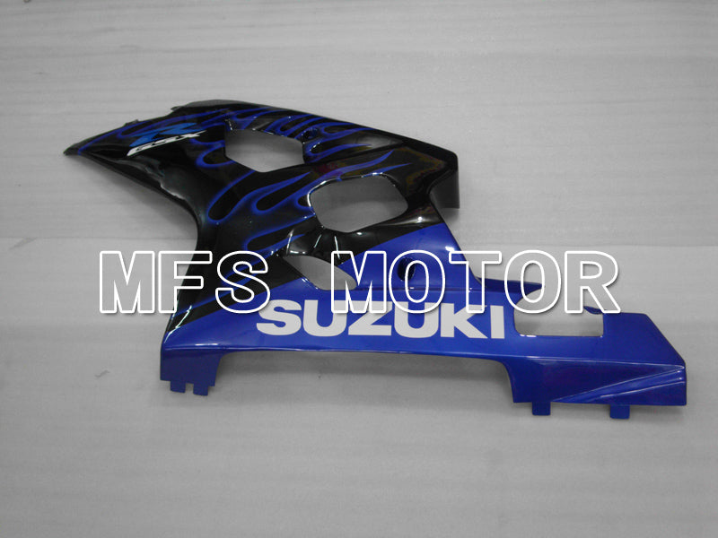 Suzuki GSXR600 GSXR750 2004-2005 Injection ABS Fairing - Flame - Black Blue - MFS6424