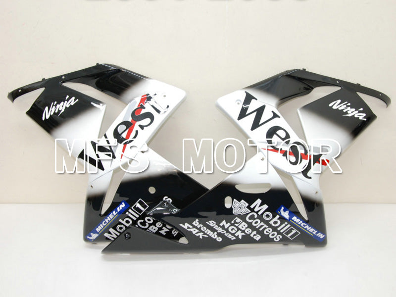 Kawasaki NINJA ZX10R 2004-2005 Injection ABS Fairing - West - Black White - MFS6445