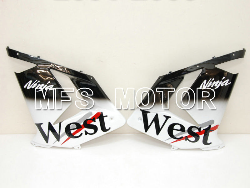 Kawasaki NINJA ZX10R 2004-2005 Injection ABS Fairing - West - Black White - MFS6445