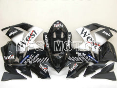 Kawasaki NINJA ZX10R 2004-2005 Injection ABS Fairing - West - Black White - MFS6445