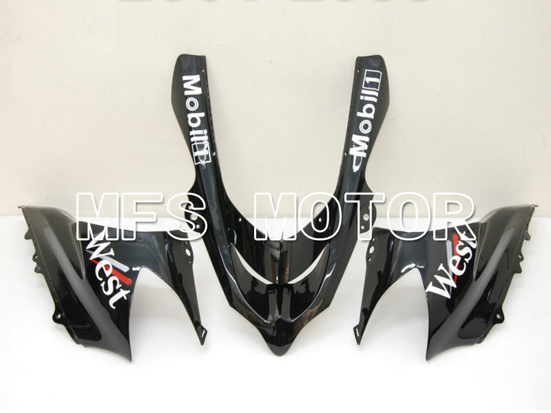 Kawasaki NINJA ZX10R 2004-2005 Injection ABS Fairing - West - Black White - MFS6445