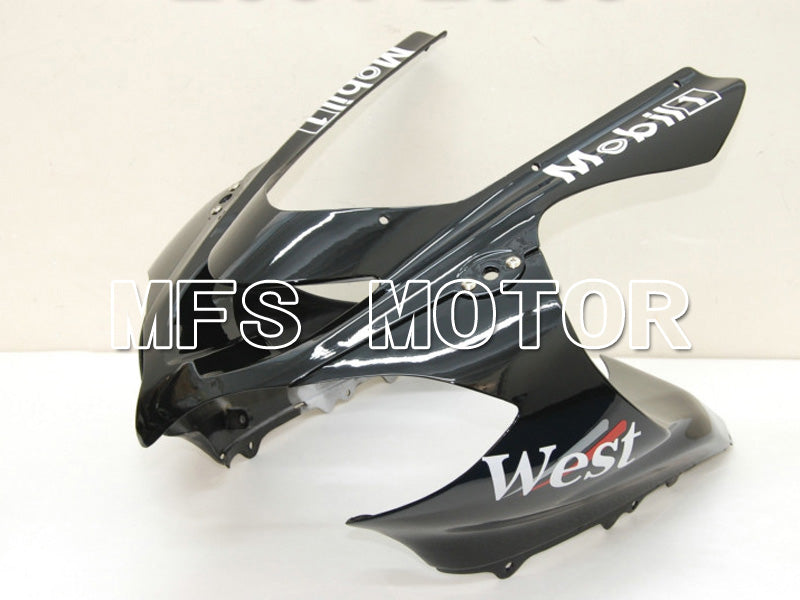 Kawasaki NINJA ZX10R 2004-2005 Injection ABS Fairing - West - Black White - MFS6445