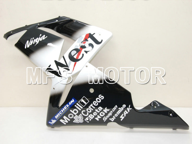 Kawasaki NINJA ZX10R 2004-2005 Injection ABS Fairing - West - Black White - MFS6445