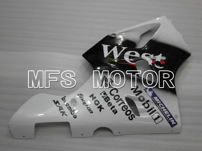Kawasaki NINJA ZX6R 1994-1997 ABS Fairing - West - Black White - MFS6449