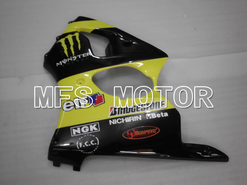 Kawasaki NINJA ZX6R 1998-1999 ABS Fairing - Monster - Black Yellow - MFS6455