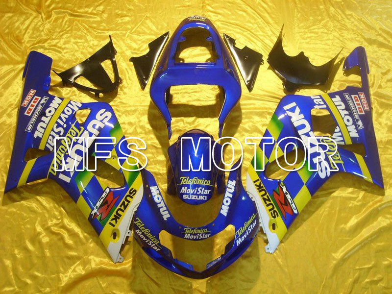 Suzuki GSXR600 2001-2003 Injection ABS Fairing - Movistar - Yellow Blue - MFS4570