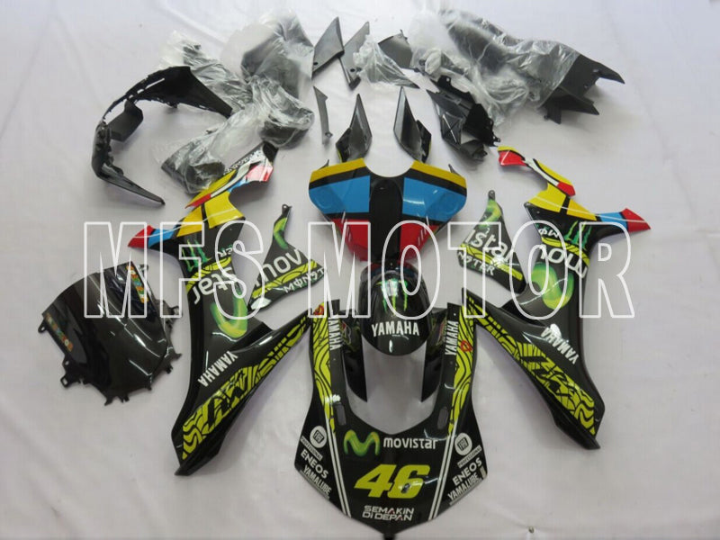 Carénage ABS injecté Yamaha YZF-R1 2015-2019 - Movistar - Jaune Noir - MFS8419