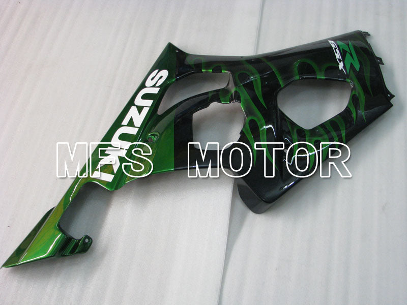 Suzuki GSXR1000 2003-2004 Injection ABS Fairing - Flame - Black Green - MFS2574