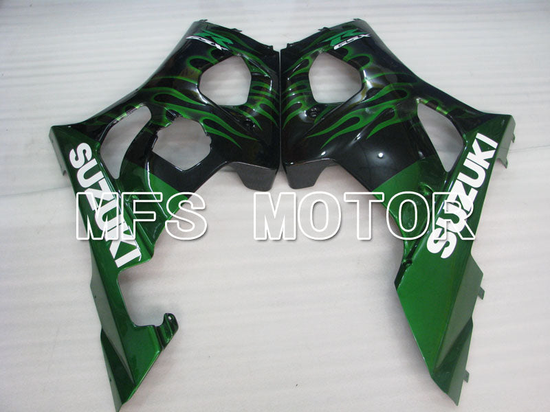 Suzuki GSXR1000 2003-2004 Injection ABS Fairing - Flame - Black Green - MFS2574