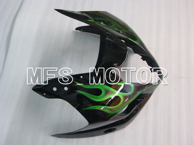 Suzuki GSXR1000 2003-2004 Injection ABS Fairing - Flame - Black Green - MFS2574