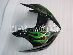 Suzuki GSXR1000 2003-2004 Injection ABS Fairing - Flame - Black Green - MFS2574
