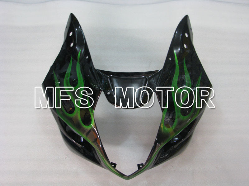 Suzuki GSXR1000 2003-2004 Injection ABS Fairing - Flame - Black Green - MFS2574