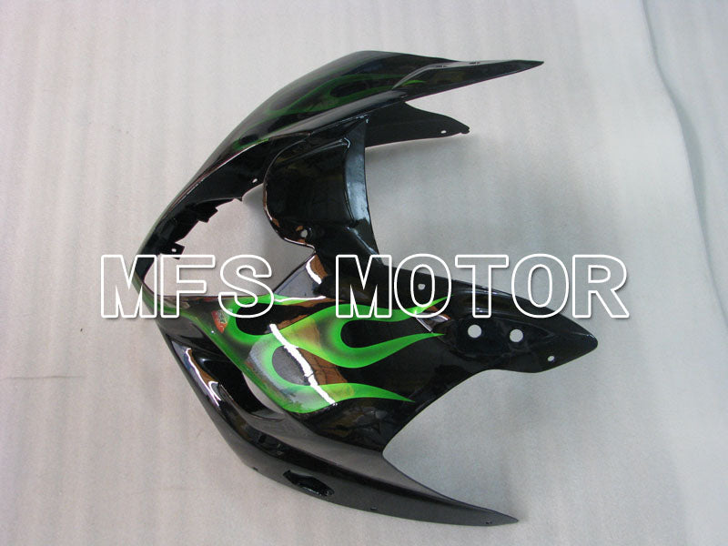 Suzuki GSXR1000 2003-2004 Injection ABS Fairing - Flame - Black Green - MFS2574