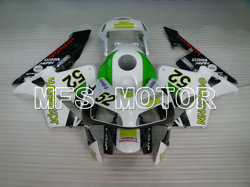 Honda CBR600RR 2003-2004 Injection ABS Fairing - HANN Spree - White Black Green - MFS2061